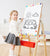 Art table with chalkboard and dry erase board - Adjustable art table easel