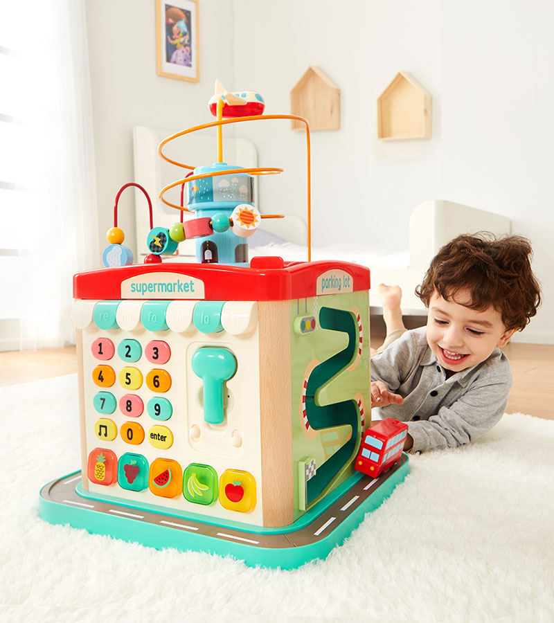 London Bus City Activity Cube -  Interactive Learning Toy for Kids - Let Your Child Enjoy This Busy City