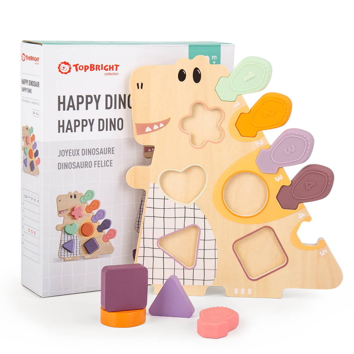 Happy Dinosaur Fun Learning Toy for Shape & Number Skills 18M+