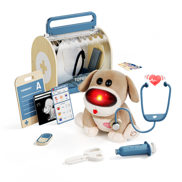 Interactive Vet Kit for Kids with Robot Puppy & Doctor Tools