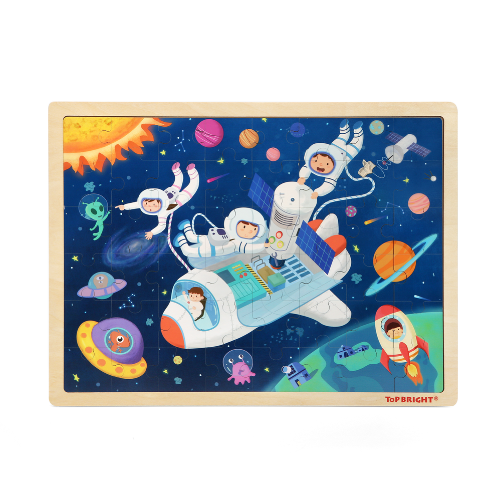 Unique kid puzzles with bright designs - Spacecraft Puzzle