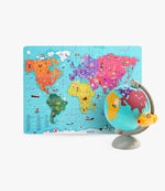 World Map Puzzle In Globe - Image