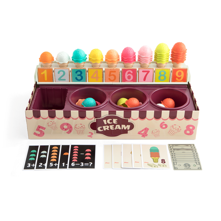 Colorful Number Cognitive Ice Cream Learning Box