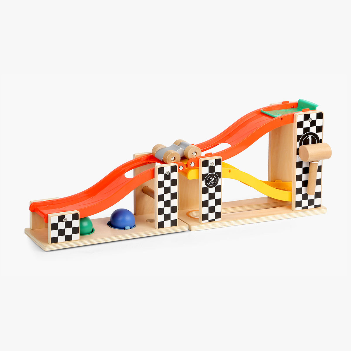 2 in 1 racing track & pounding bench